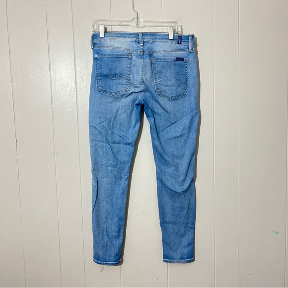 7 For All Mankind Women's Jeans Gwenevere Sz 32 Distressed - Picture 6 of 11